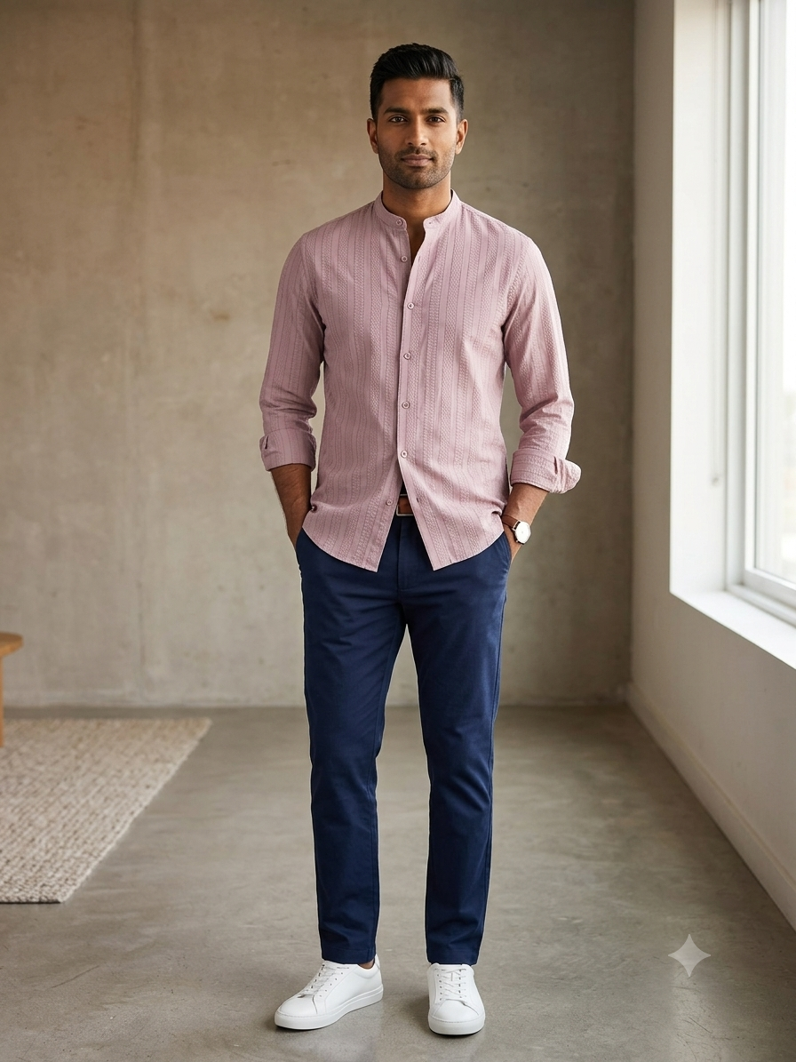 MANDERIN SHIRT LONG SLEEVE