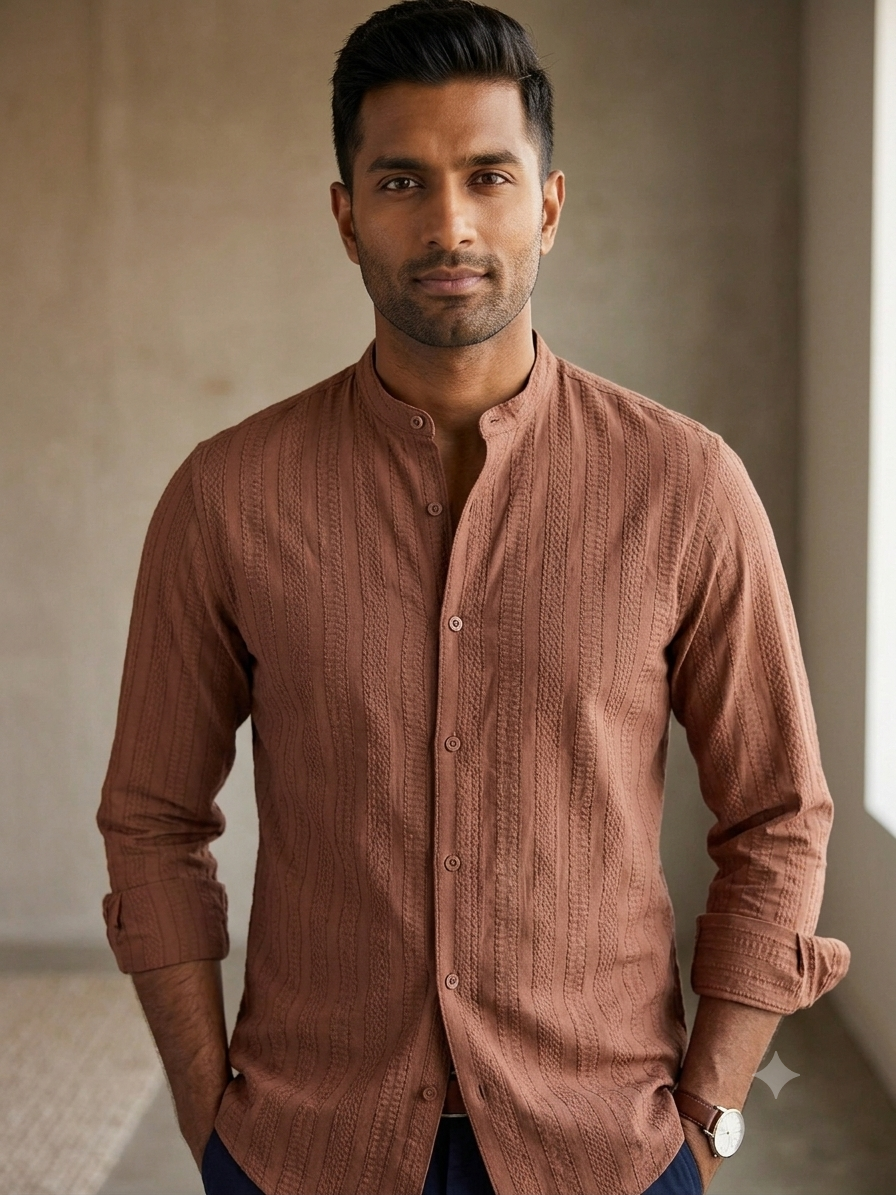 MANDERIN SHIRT LONG SLEEVE