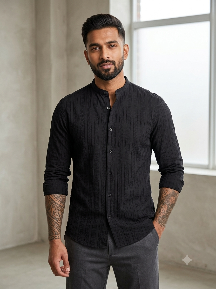 MANDERIN SHIRT LONG SLEEVE